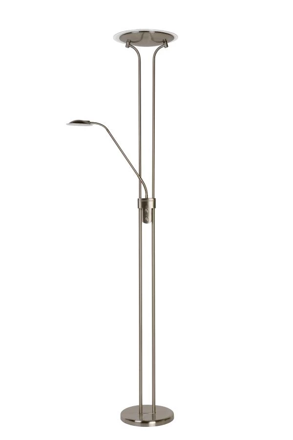 Lucide CHAMPION-LED - Leeslamp - Ø 30 cm - LED Dimb. - 3000K - Mat chroom - uitgezet